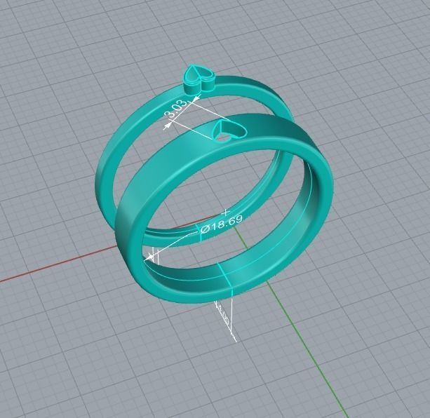 210713 R couple of rings with little hearts 3D print model_14