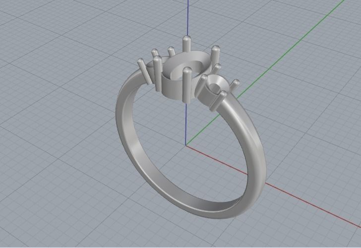 Soliter ring Model 2326 3D print model_2