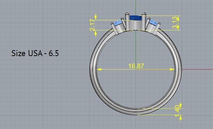 Soliter ring Model 2326 3D print model_5