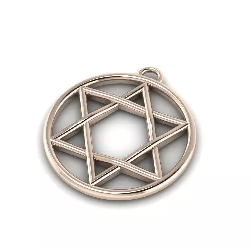 Star of David pendant Model 2406 3D print model_0