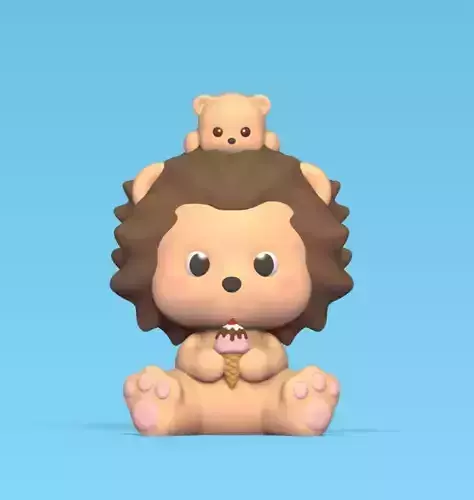 Lion Ice Cream 3D print model