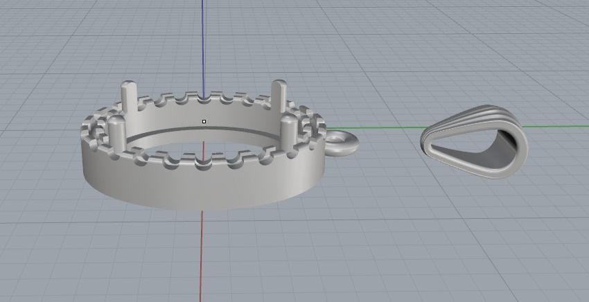 Pendant Model 2400 3D print model_3