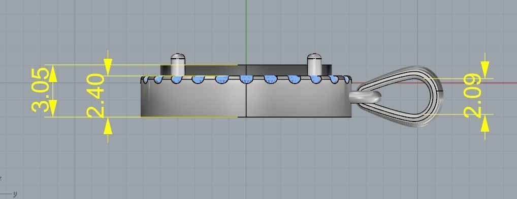 Pendant Model 2400 3D print model_6