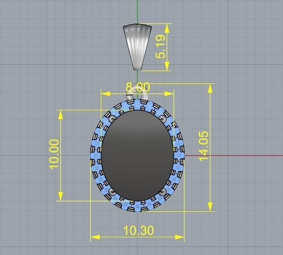 Pendant Model 2400 3D print model_5