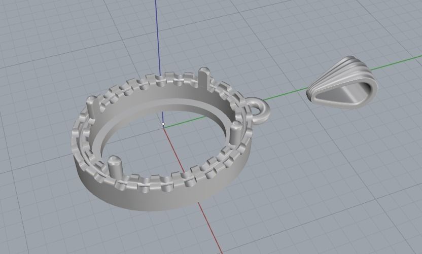 Pendant Model 2400 3D print model_2