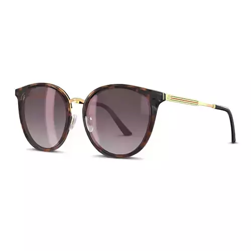 Gucci GG 0204SK 002 Sunglasses  Low-poly 3D model