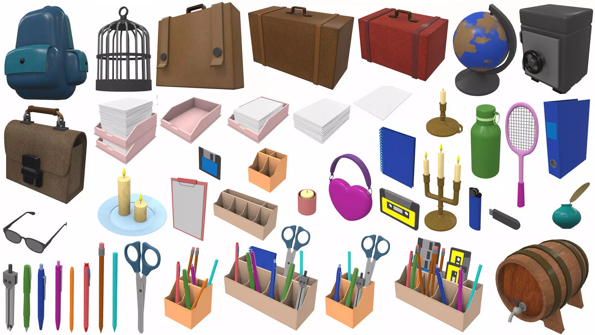 Cartoon household props pack vol 3 3D model_0