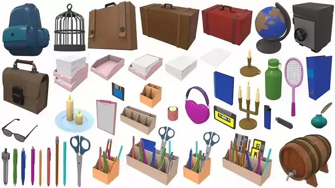 Cartoon household props pack vol 3