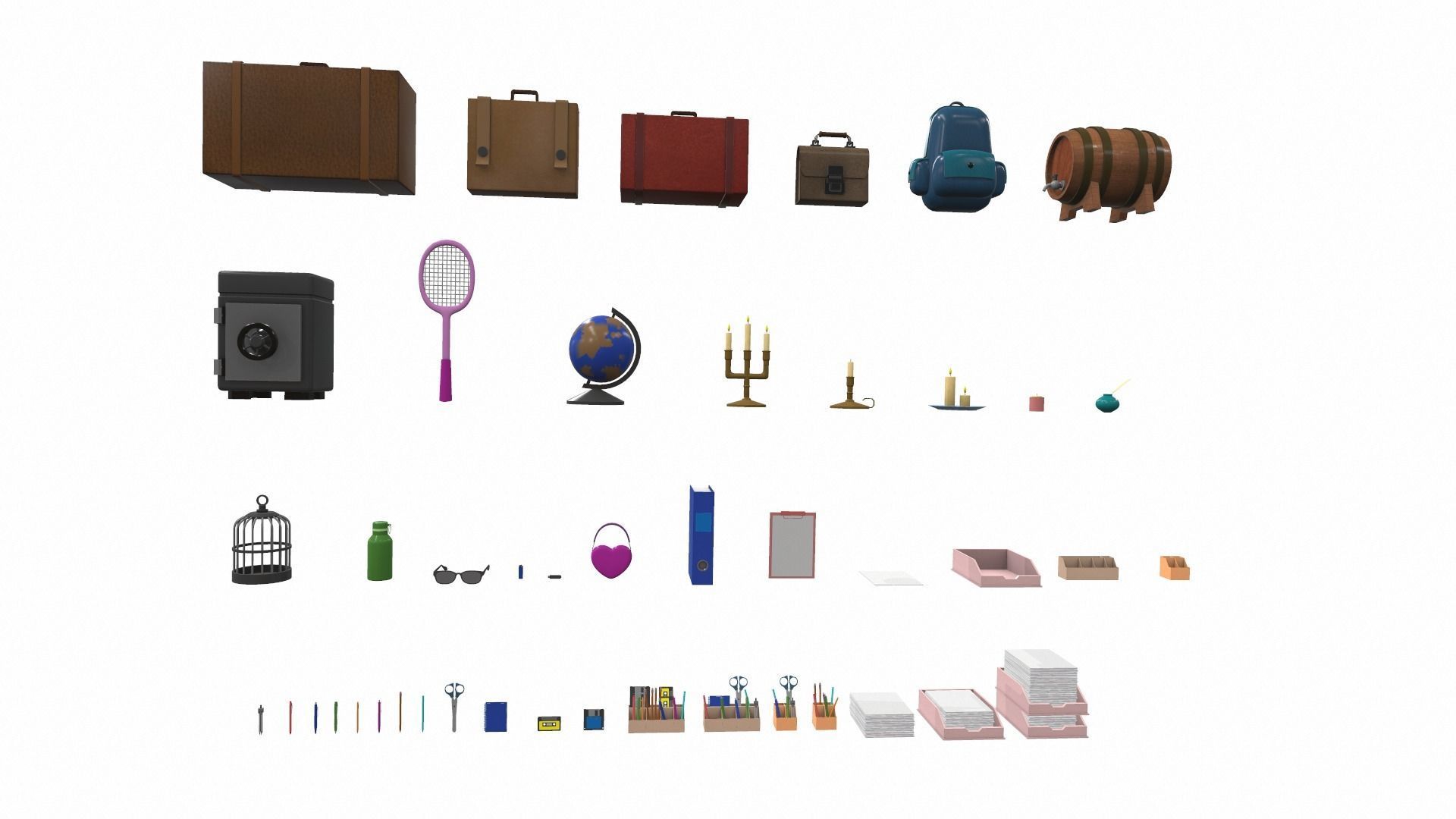 Cartoon household props pack vol 3 3D model_1