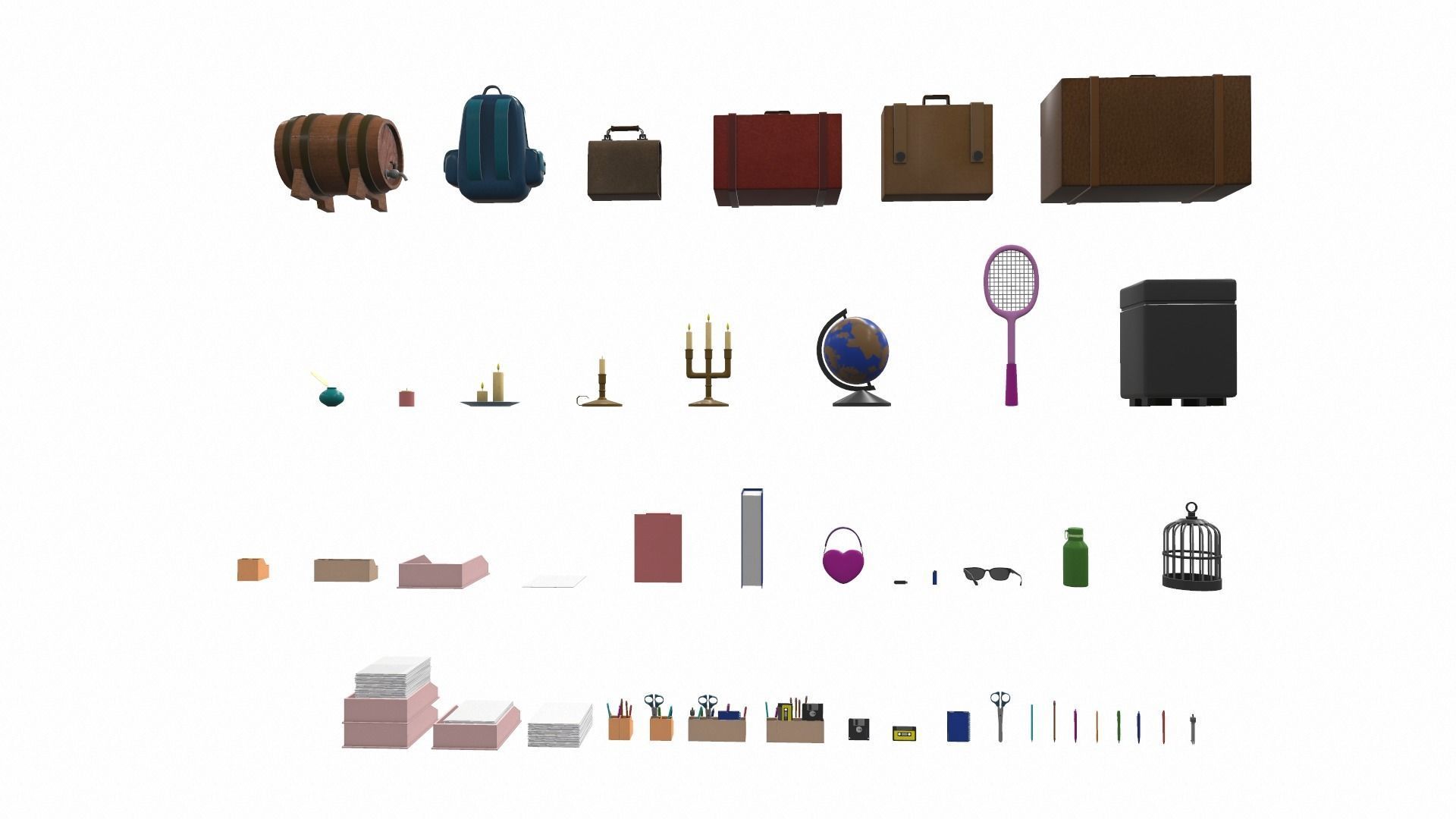 Cartoon household props pack vol 3 3D model_2