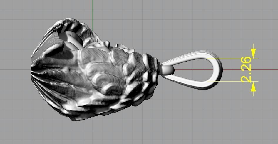 Pendant angel with wings Model 2398 3D print model_7