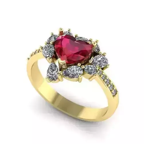 Heart Stone Ring Model 2397