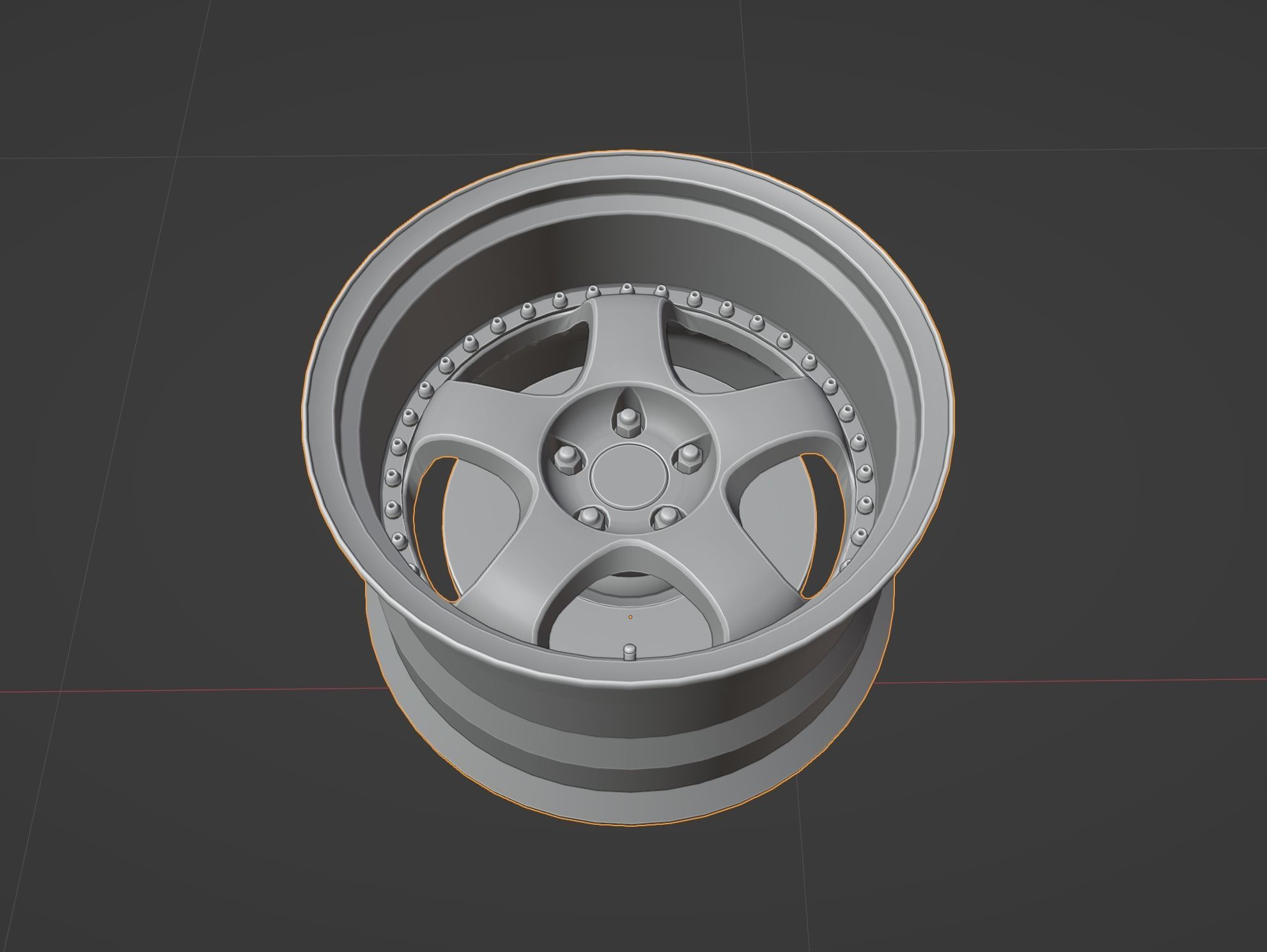 Meister S1 - 3 Piece Wheels - Game Ready Low-poly 3D model_3