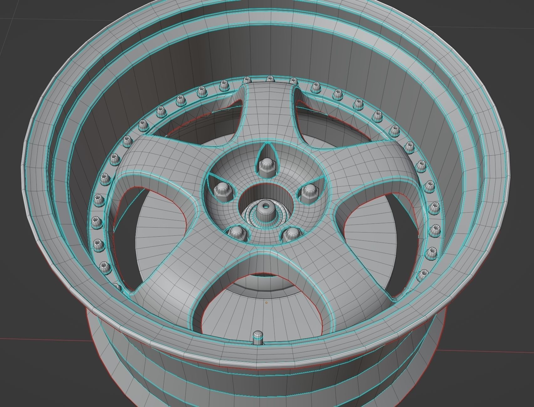 Meister S1 - 3 Piece Wheels - Game Ready Low-poly 3D model_5