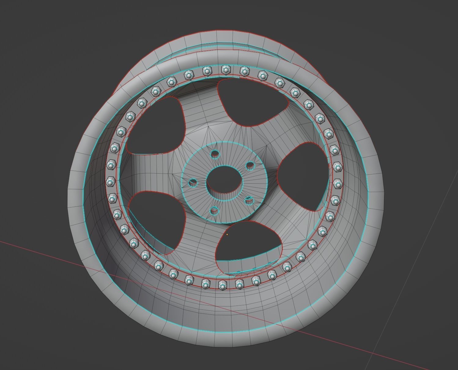 Meister S1 - 3 Piece Wheels - Game Ready Low-poly 3D model_6