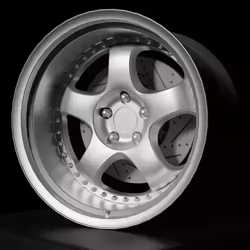 Meister S1 - 3 Piece Wheels - Game Ready Low-poly 3D model