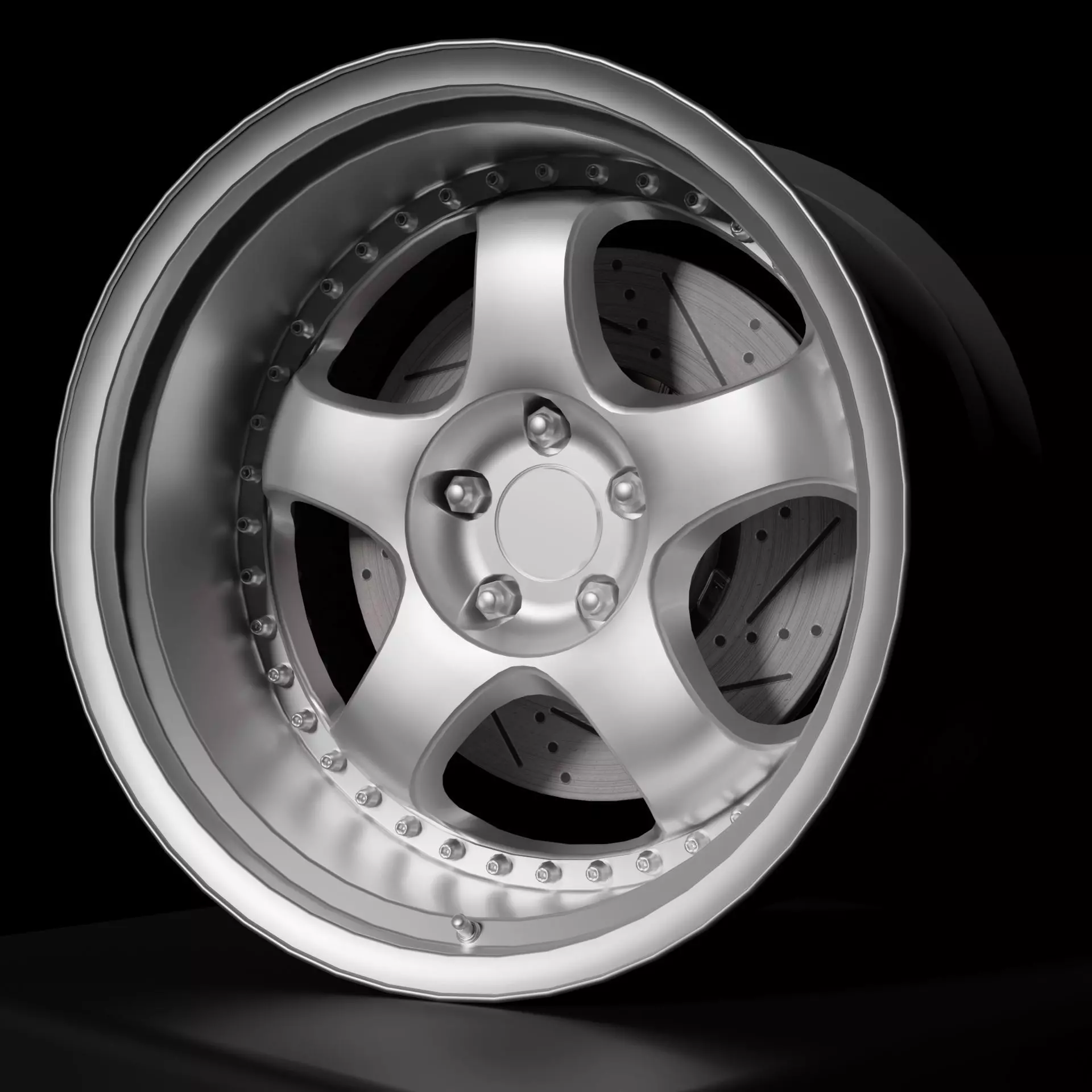 Meister S1 - 3 Piece Wheels - Game Ready Low-poly 3D model_0