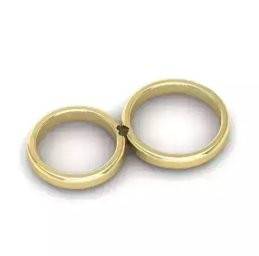 United wedding rings heart Model 2381