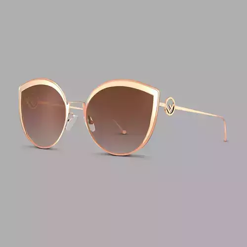 Fendi - FF 0290 S 35J Sunglasses  Low-poly 3D model