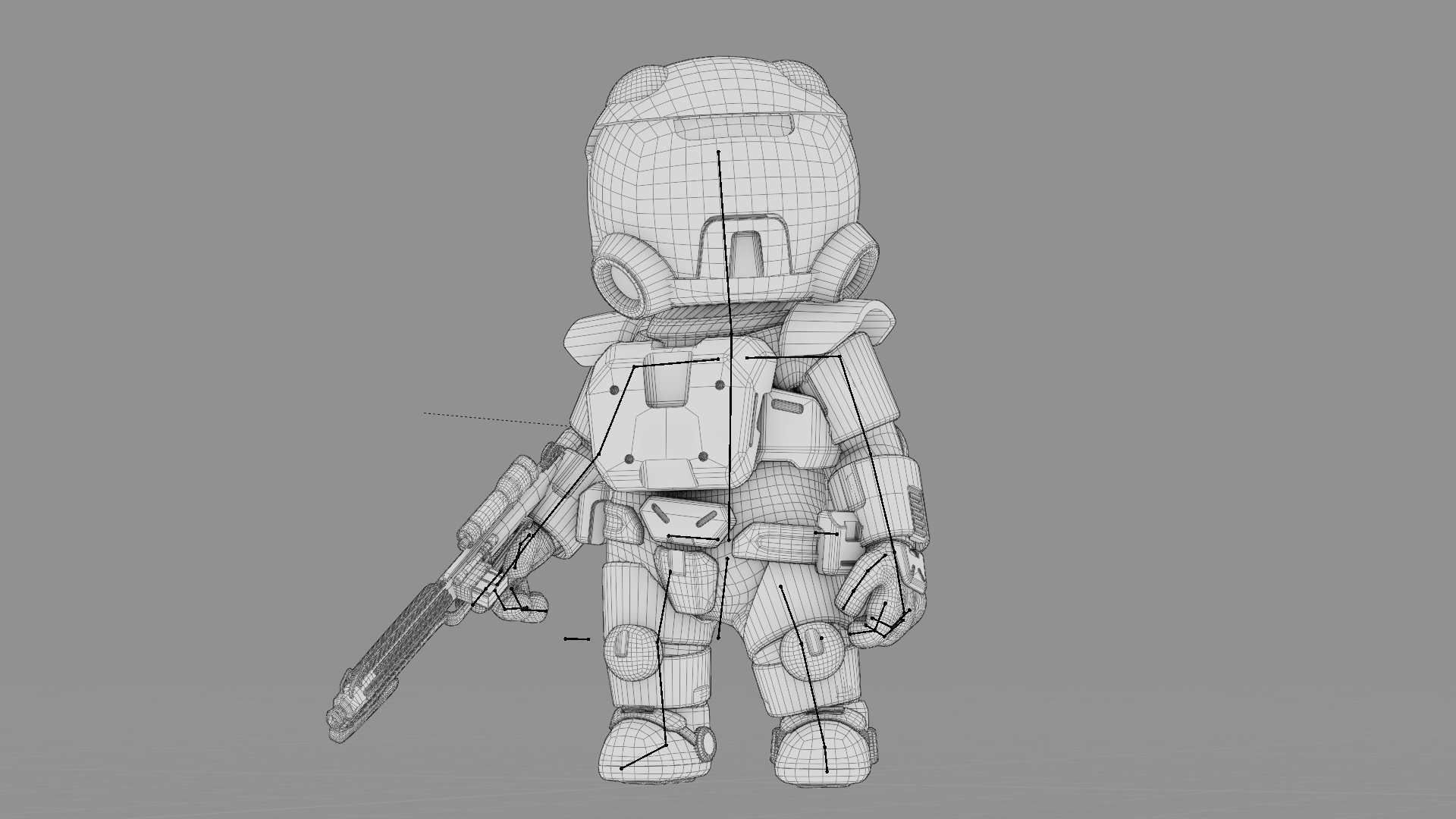 TOON TROOPER RIGGED Free 3D model_34