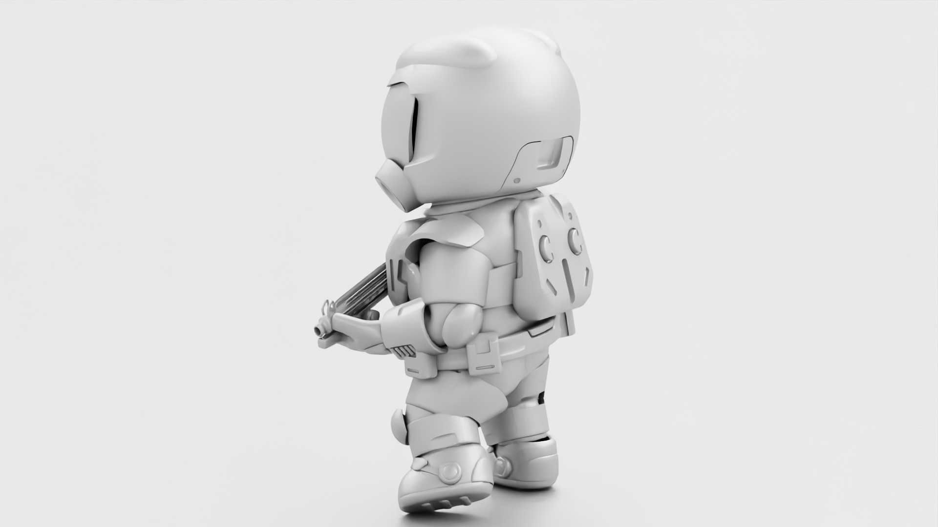 TOON TROOPER RIGGED Free 3D model_31