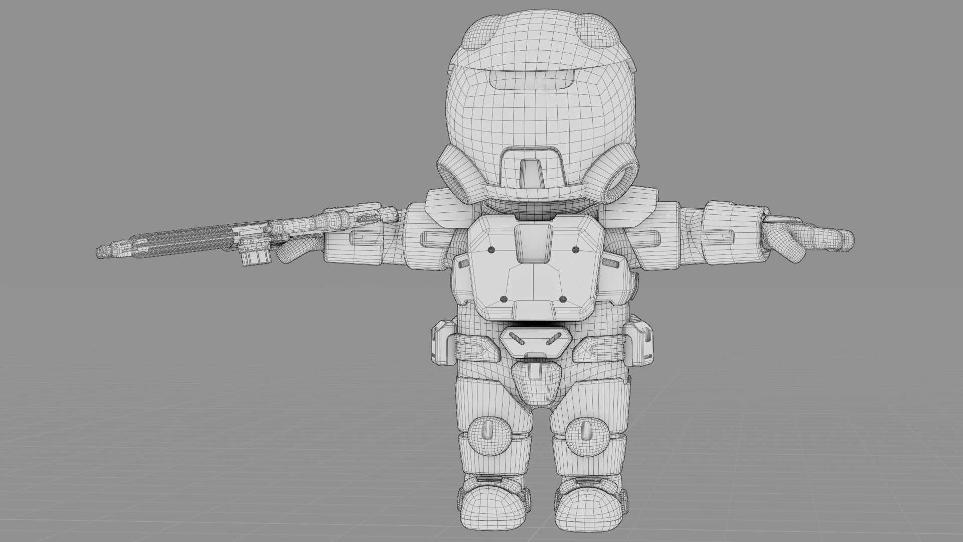 TOON TROOPER RIGGED Free 3D model_38