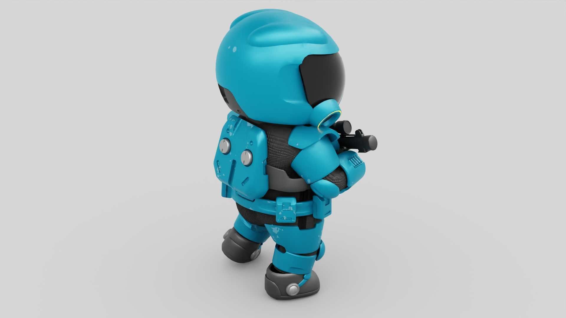 TOON TROOPER RIGGED Free 3D model_24
