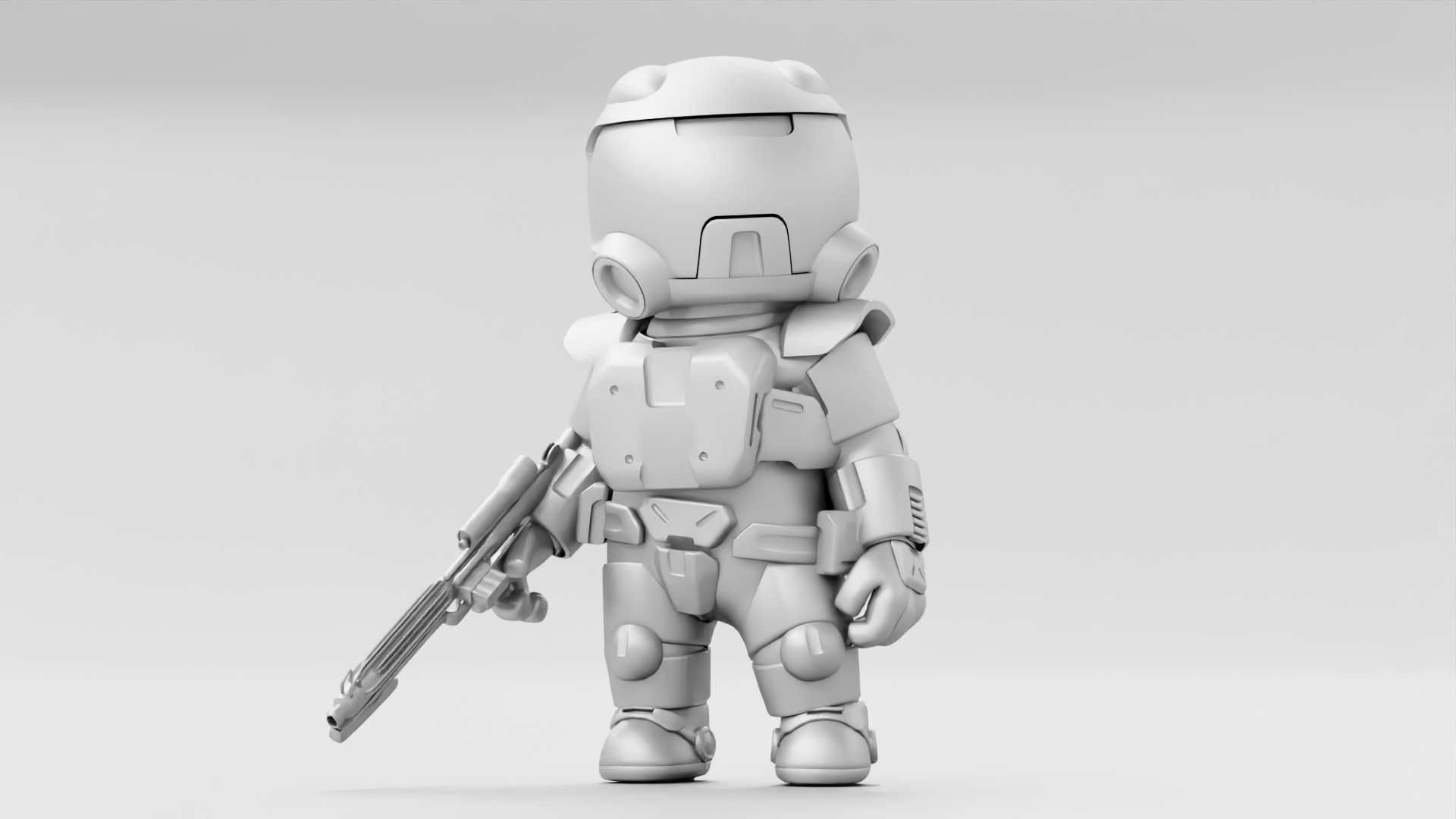 TOON TROOPER RIGGED Free 3D model_33