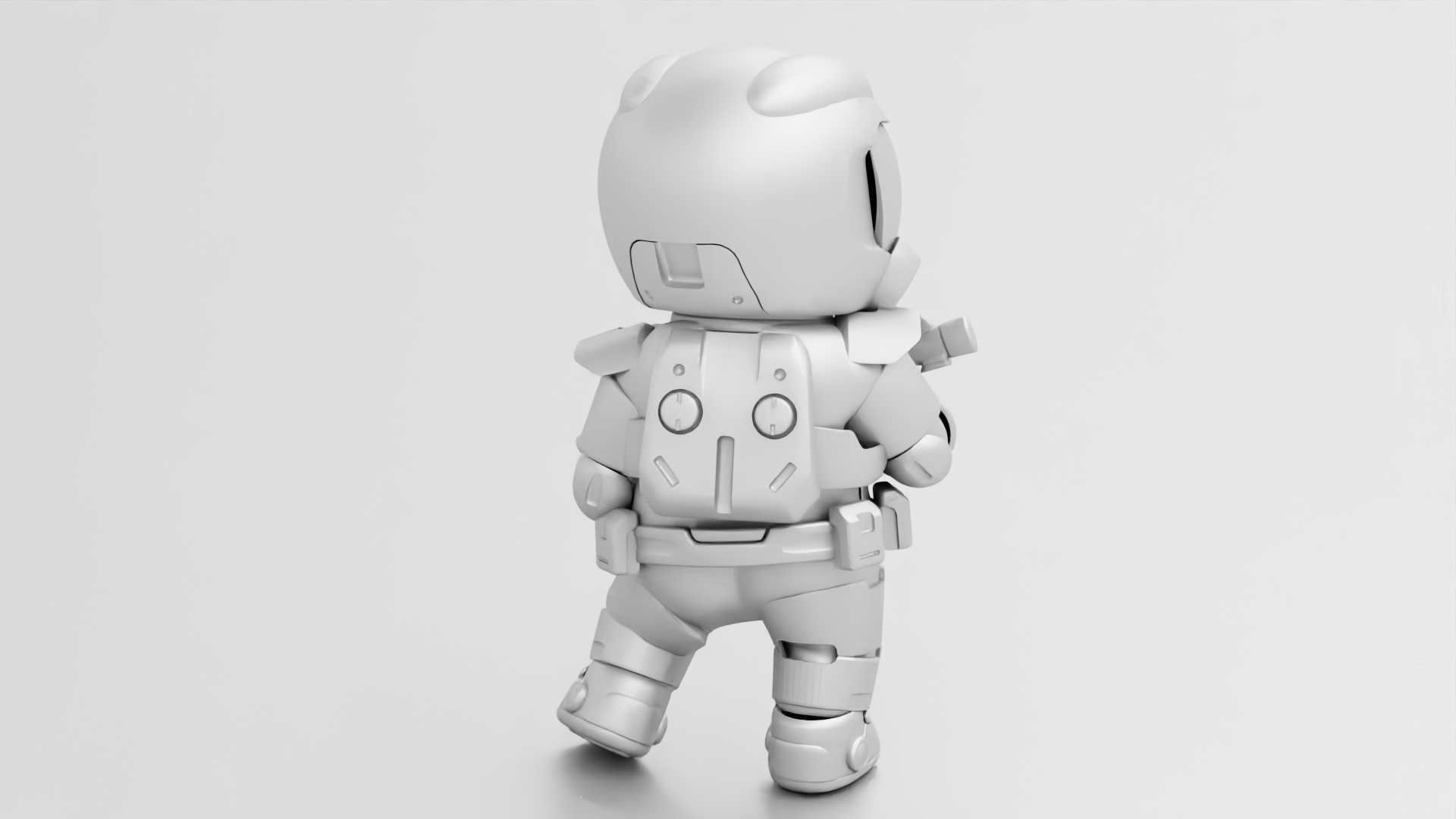 TOON TROOPER RIGGED Free 3D model_32