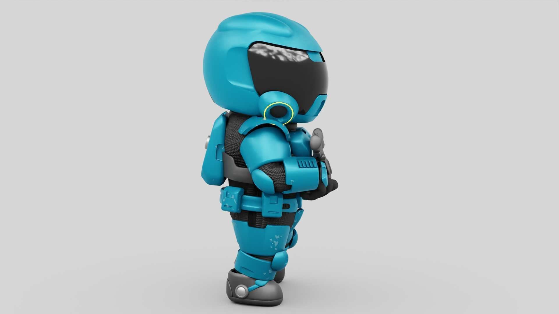 TOON TROOPER RIGGED Free 3D model_12