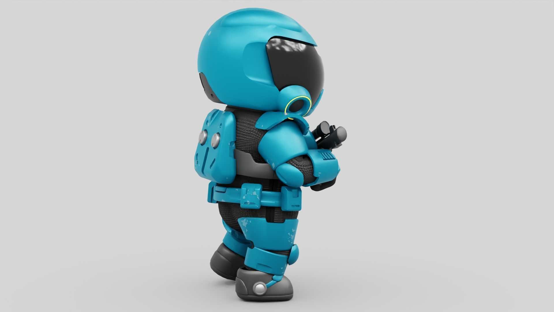 TOON TROOPER RIGGED Free 3D model_11