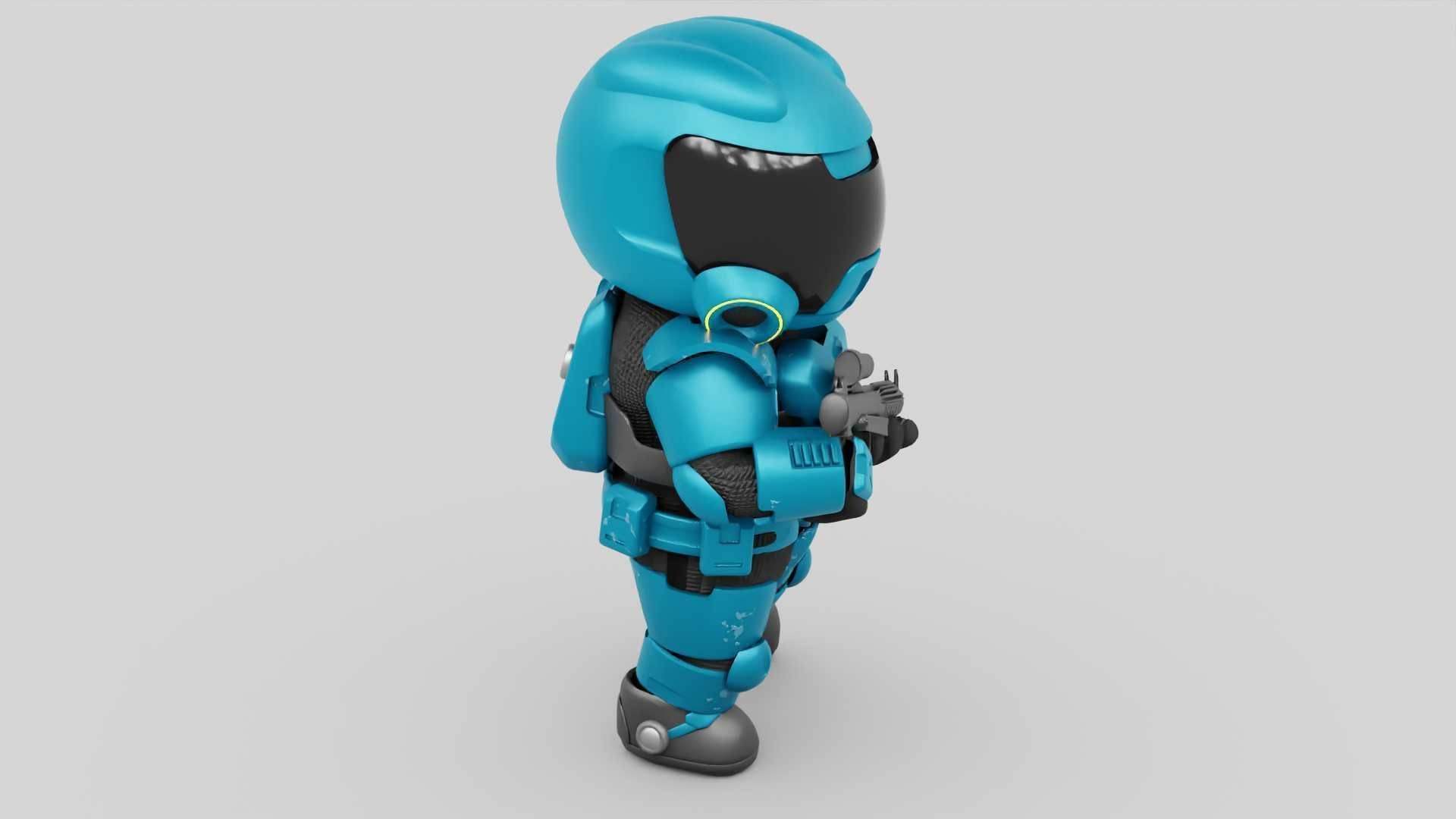 TOON TROOPER RIGGED Free 3D model_25