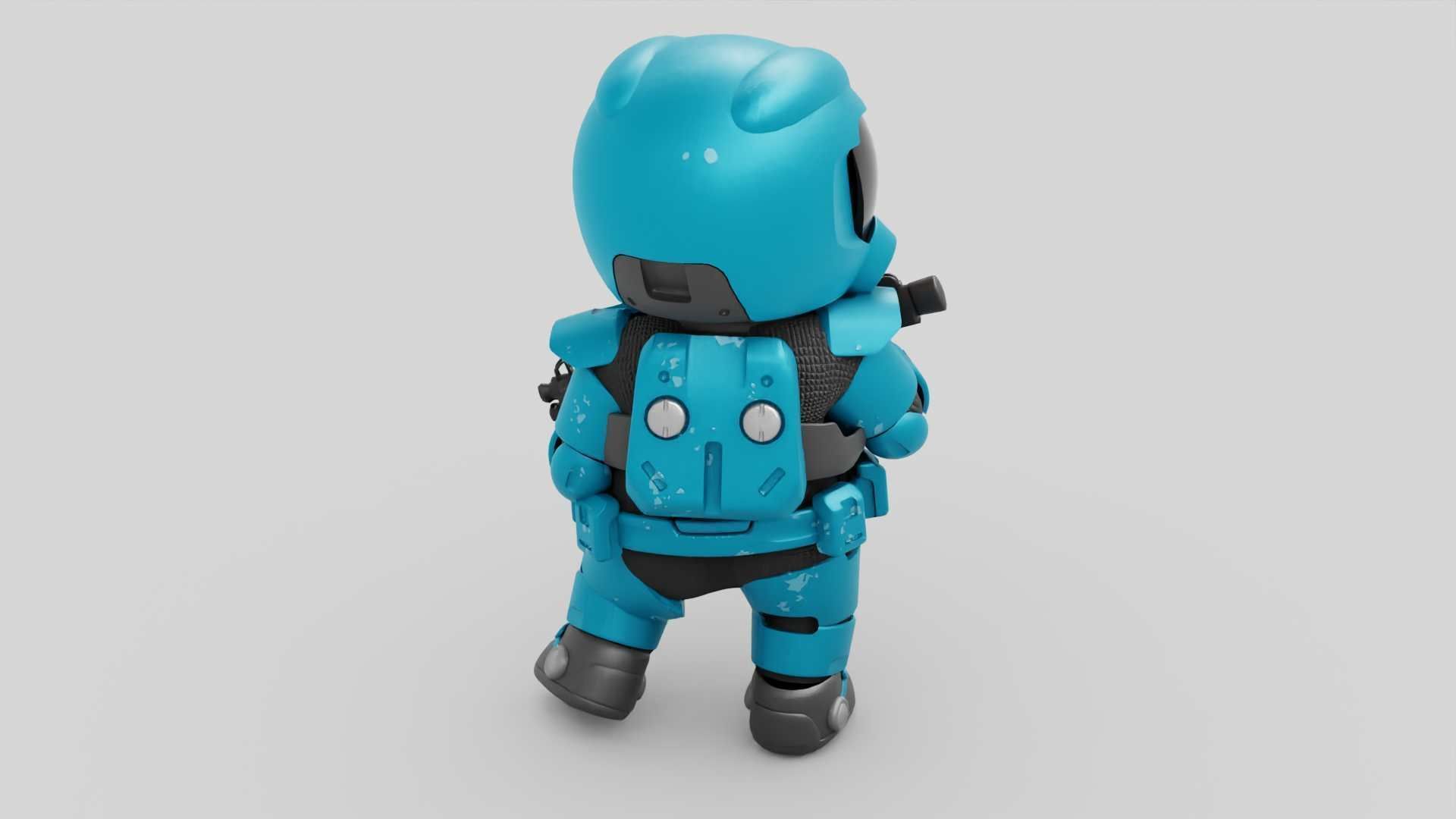 TOON TROOPER RIGGED Free 3D model_23