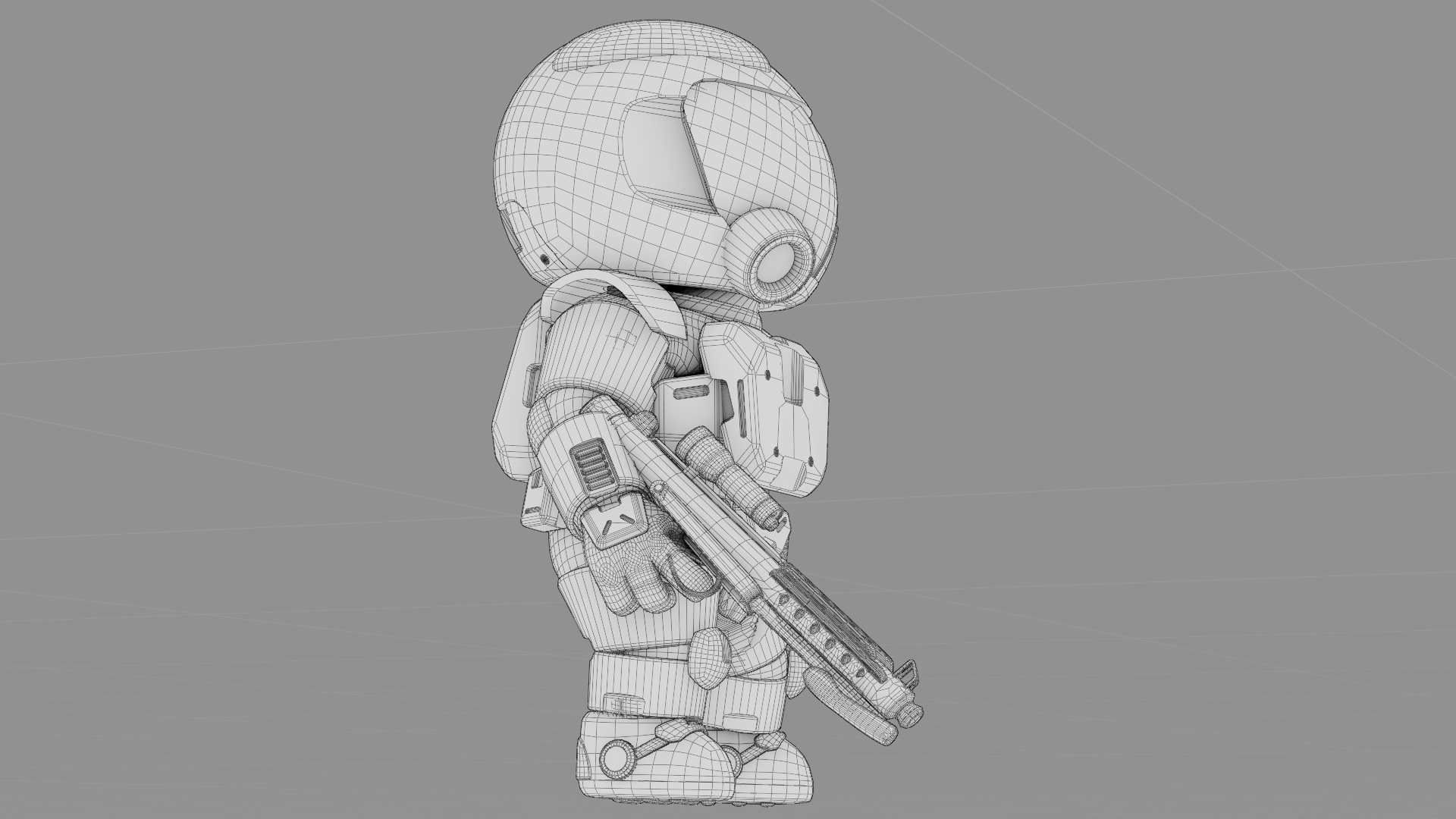 TOON TROOPER RIGGED Free 3D model_36