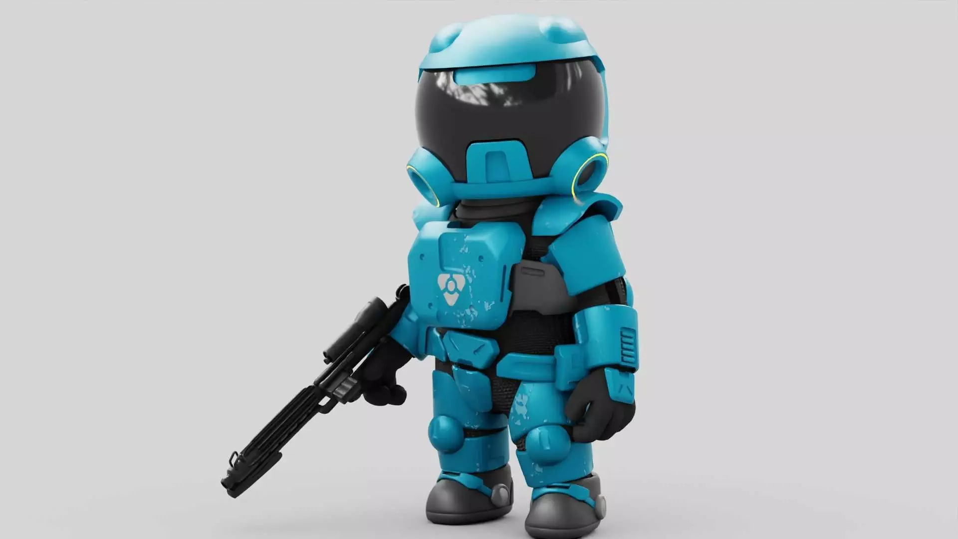 TOON TROOPER RIGGED Free 3D model_0