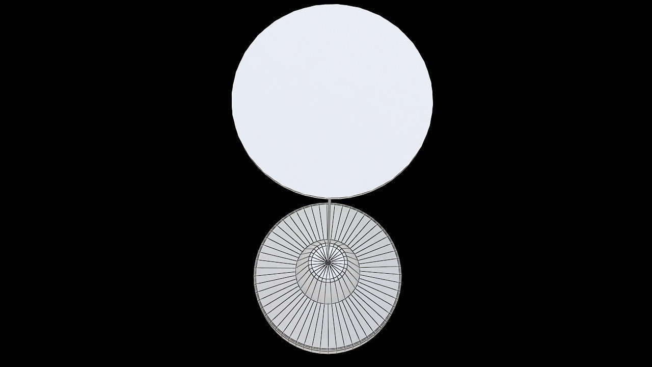 white hanging pendant ligh 3D model_8