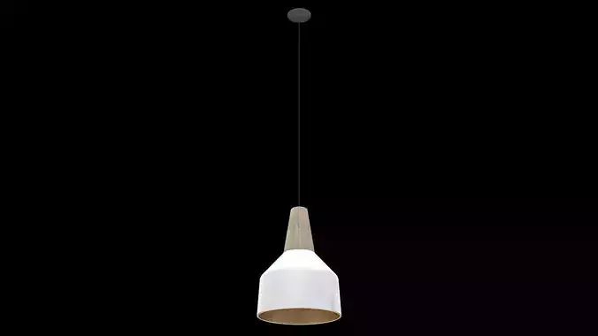white hanging pendant ligh 3D model