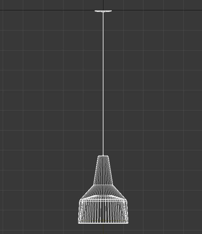 white hanging pendant ligh 3D model_12