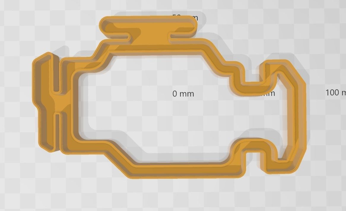 CHECK ENGINE LAMP 3D print model_1
