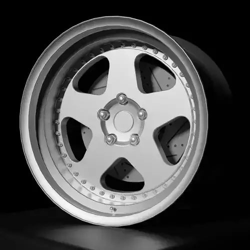 ROC - 3 Piece Wheels - Game Ready Low-poly 3D model