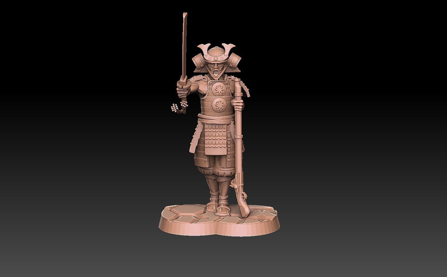 Ashigaru Musket Regiment 3D print model_21