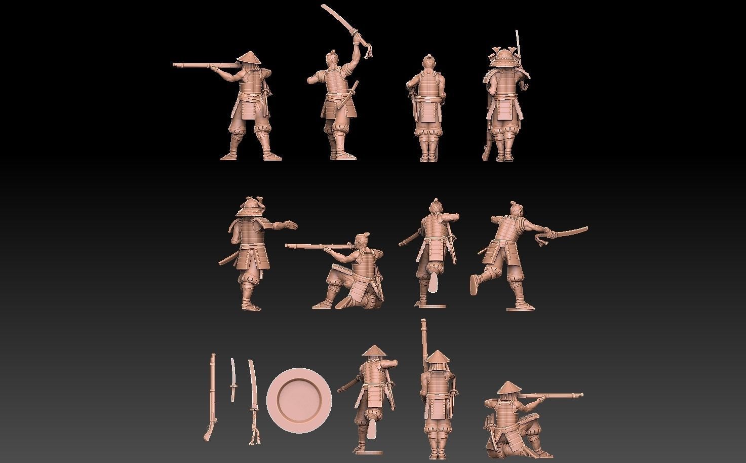 Ashigaru Musket Regiment 3D print model_3