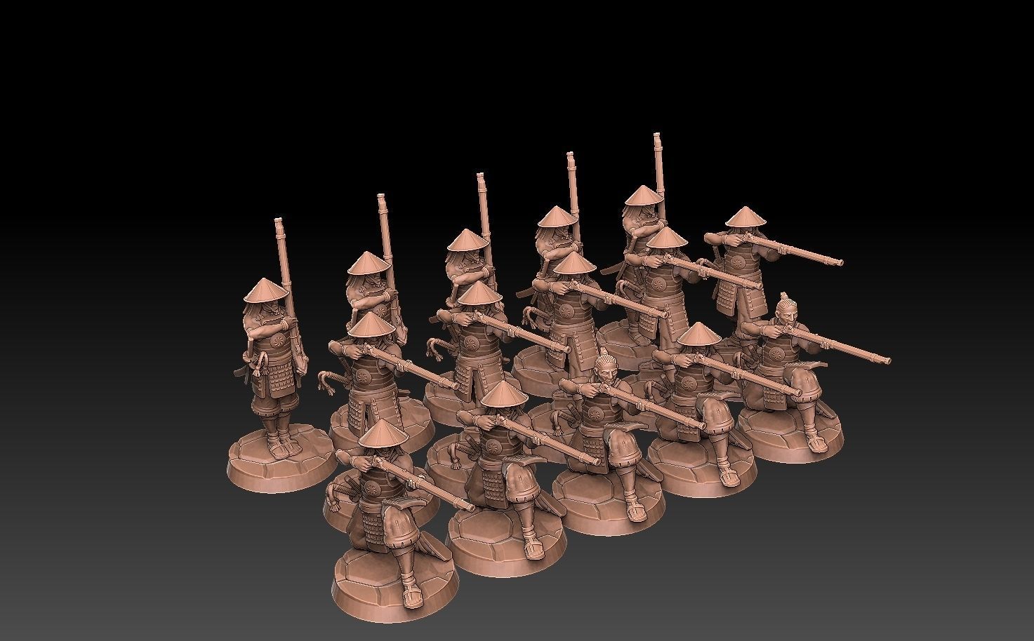 Ashigaru Musket Regiment 3D print model_12
