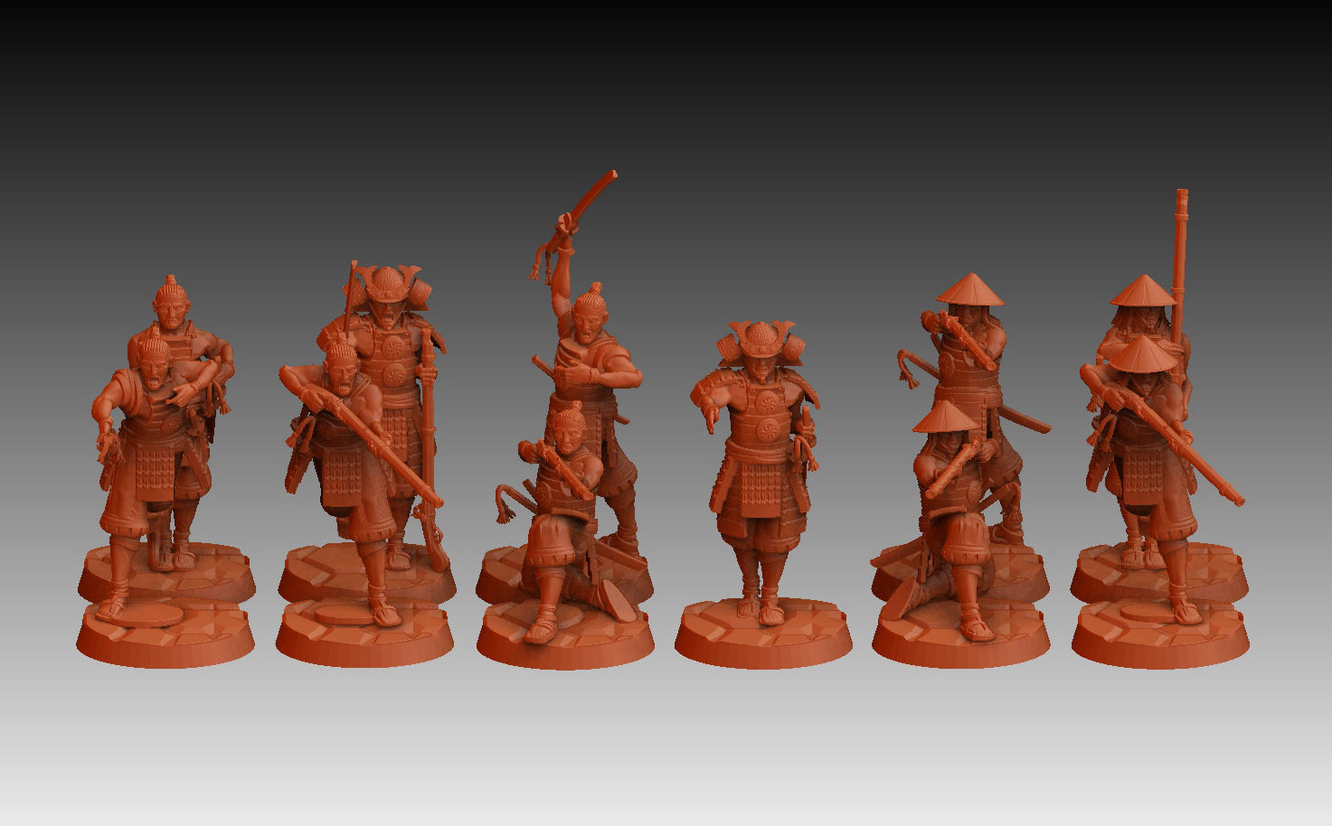 Ashigaru Musket Regiment 3D print model_9