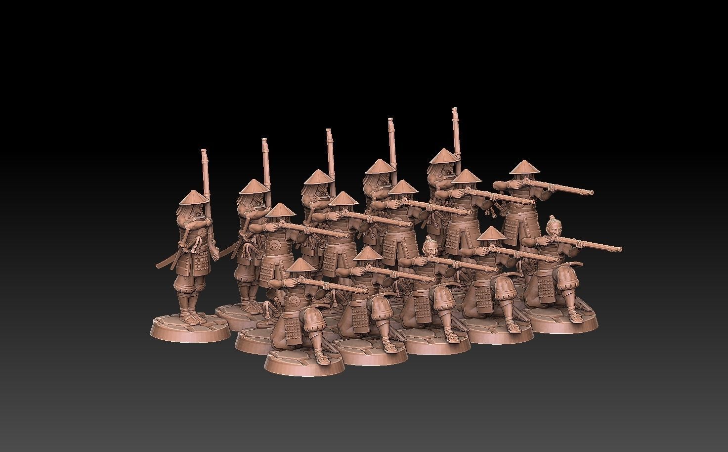 Ashigaru Musket Regiment 3D print model_6