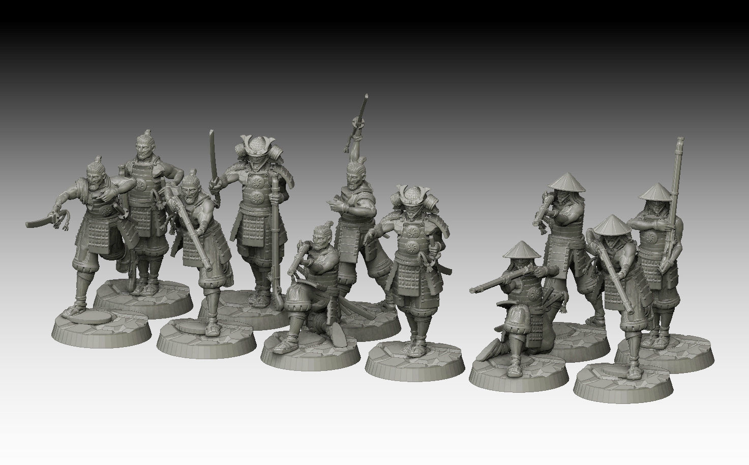 Ashigaru Musket Regiment 3D print model_4