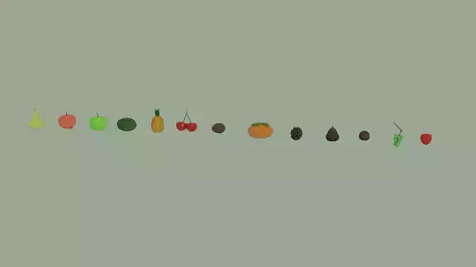 Low Poly Fruit 