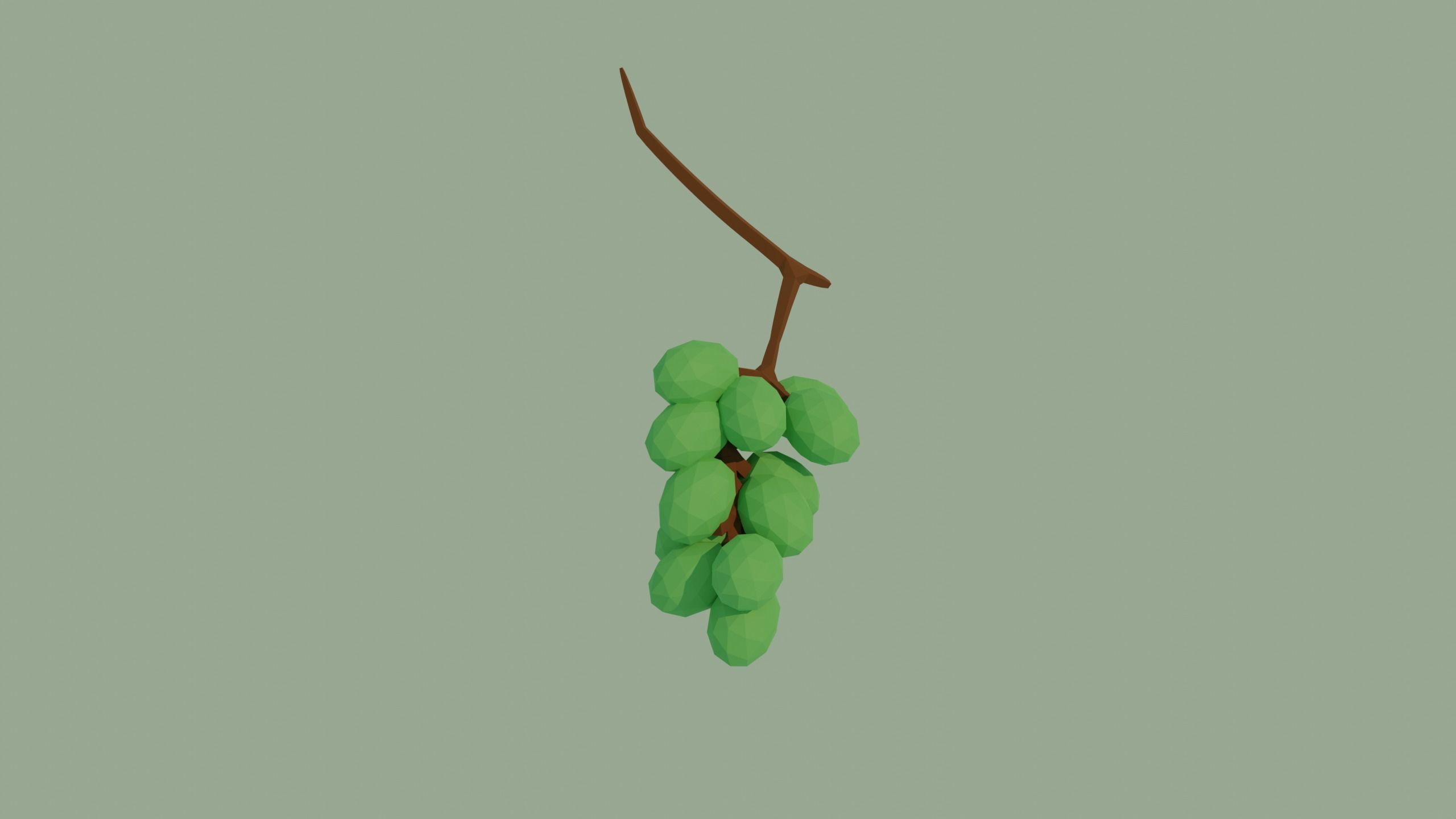 Low Poly Fruit  Low-poly 3D model_2