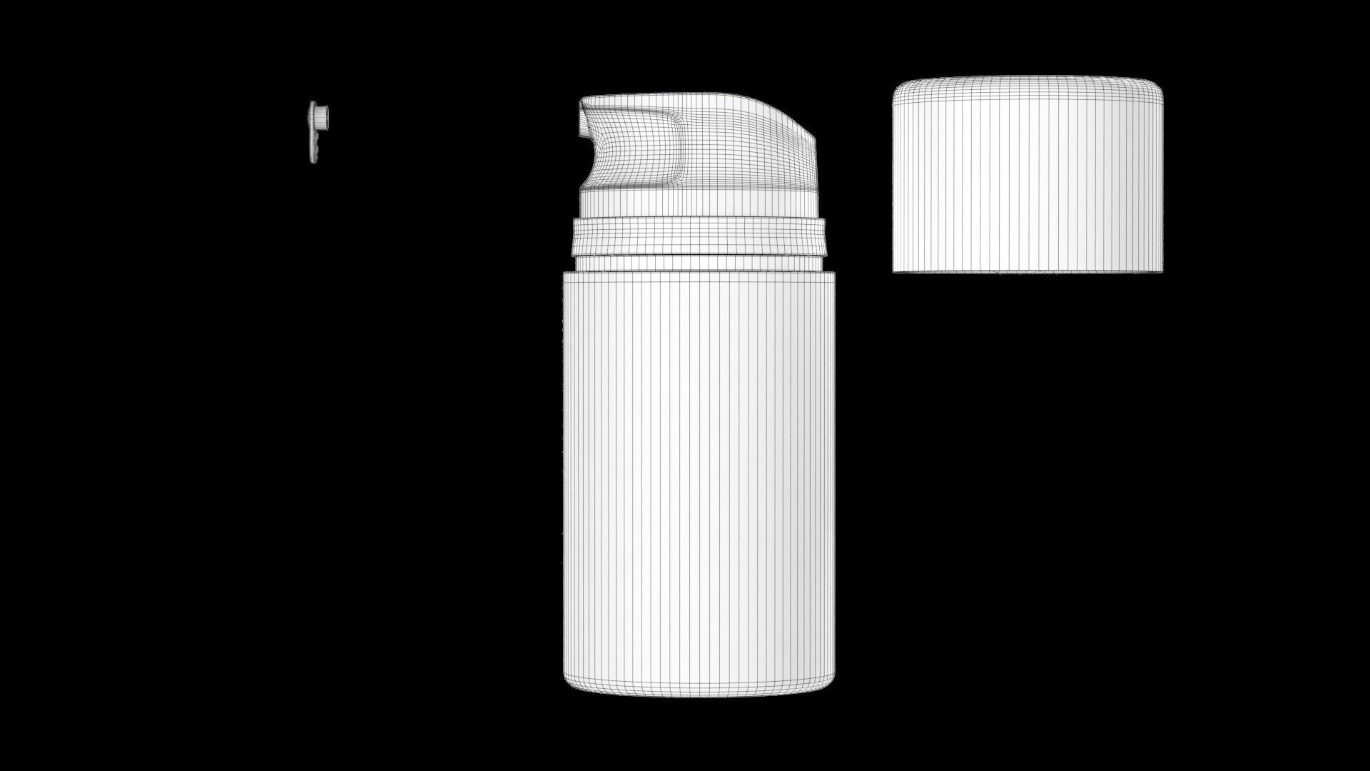 Airless Pump Bottle Cosmetic 3D model_15
