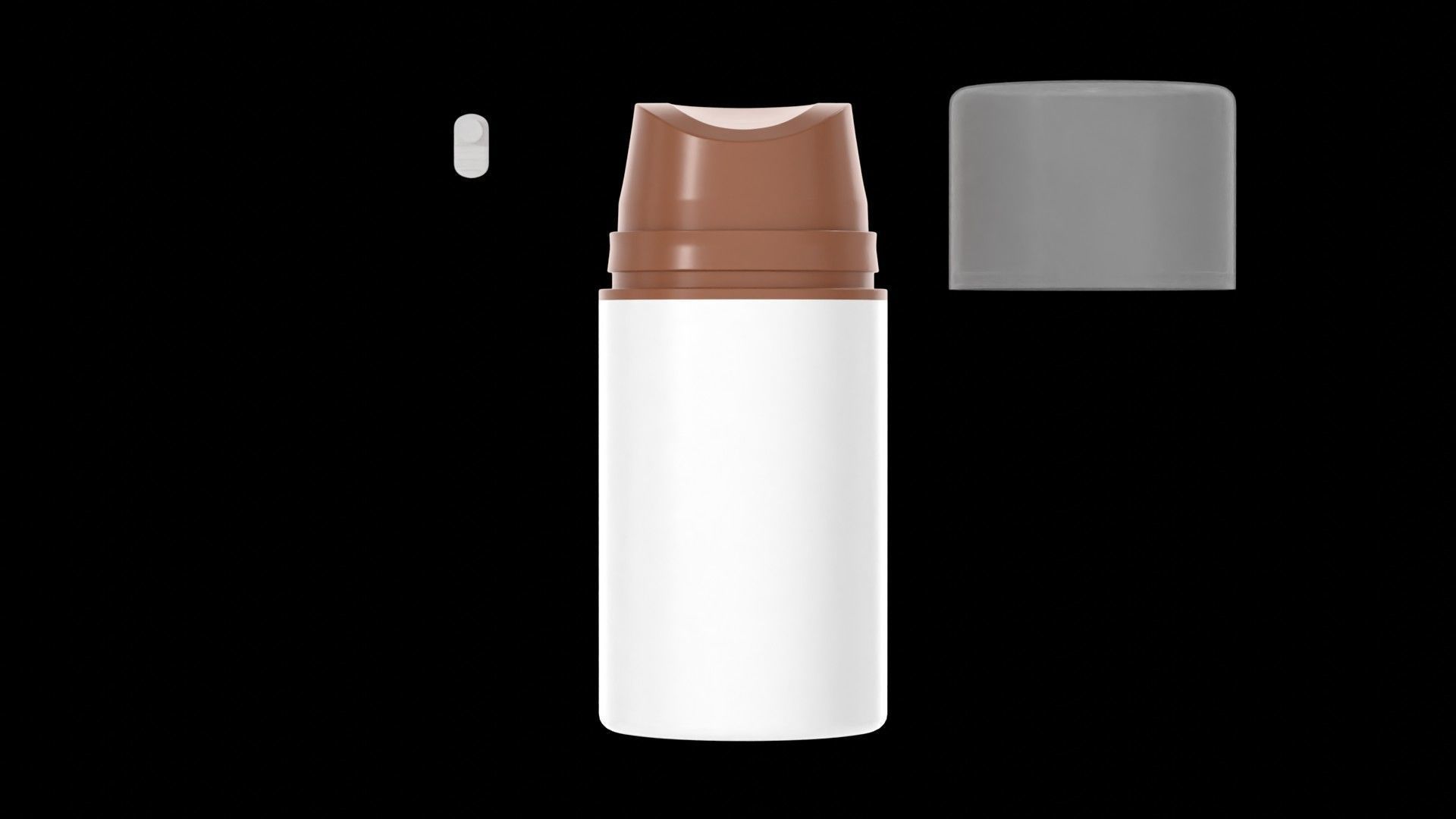 Airless Pump Bottle Cosmetic 3D model_8